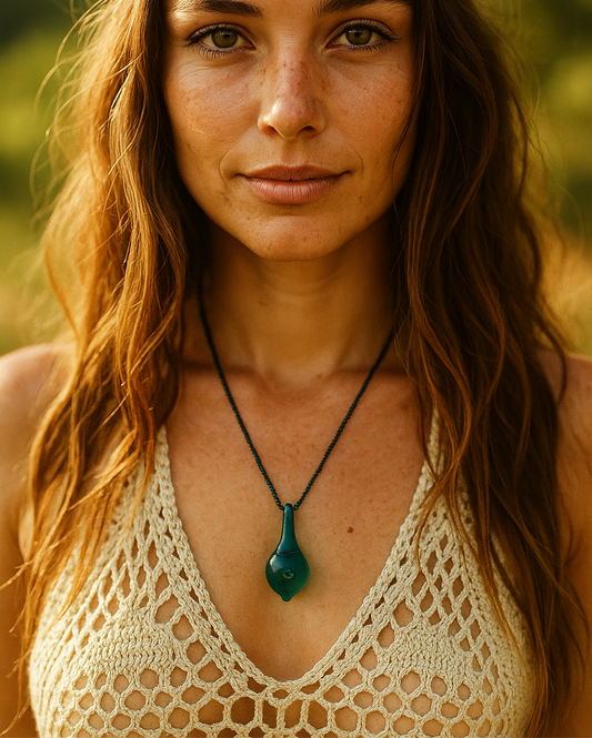 Keep It Calm Glass Pendant