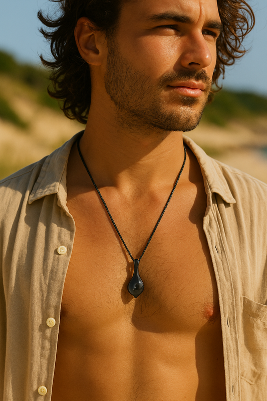 Man Cave Glass Pendant