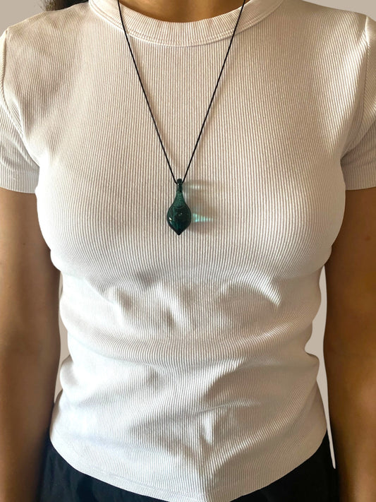 Keep It Calm Glass Pendant